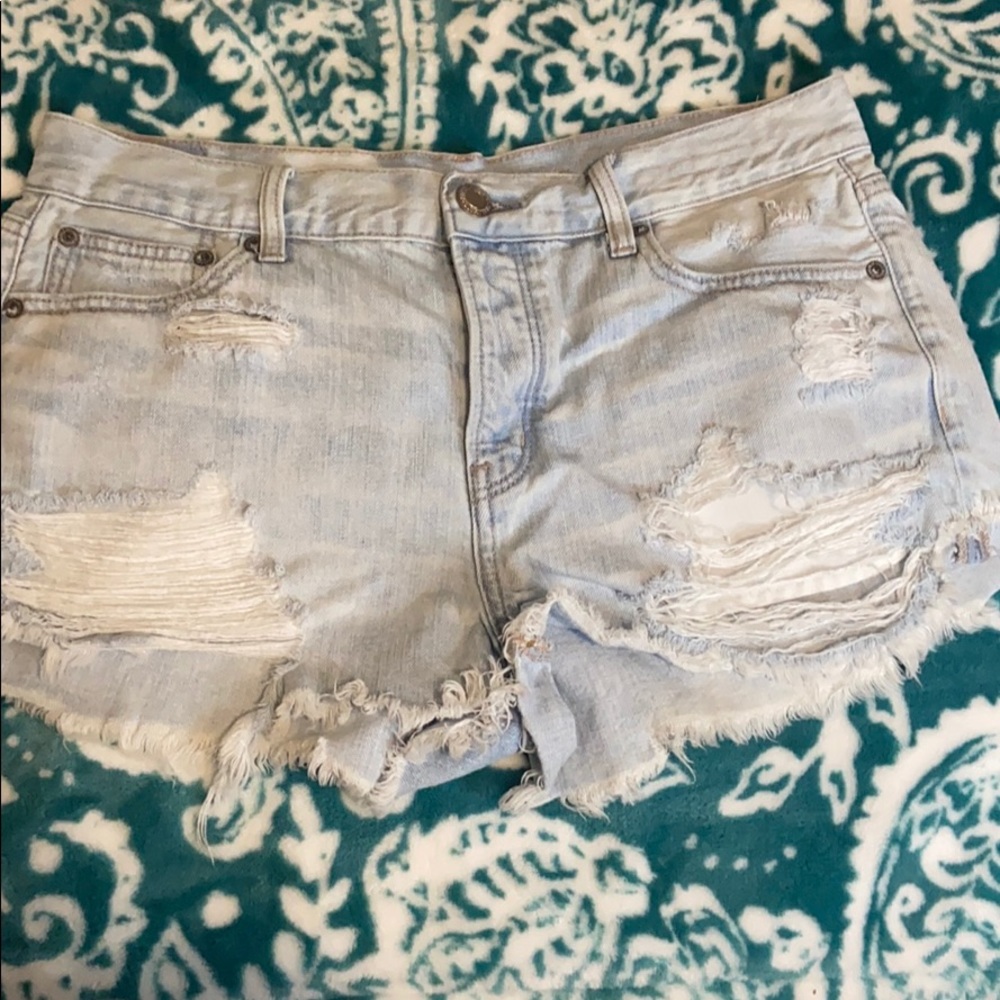 American eagle light wash shorts